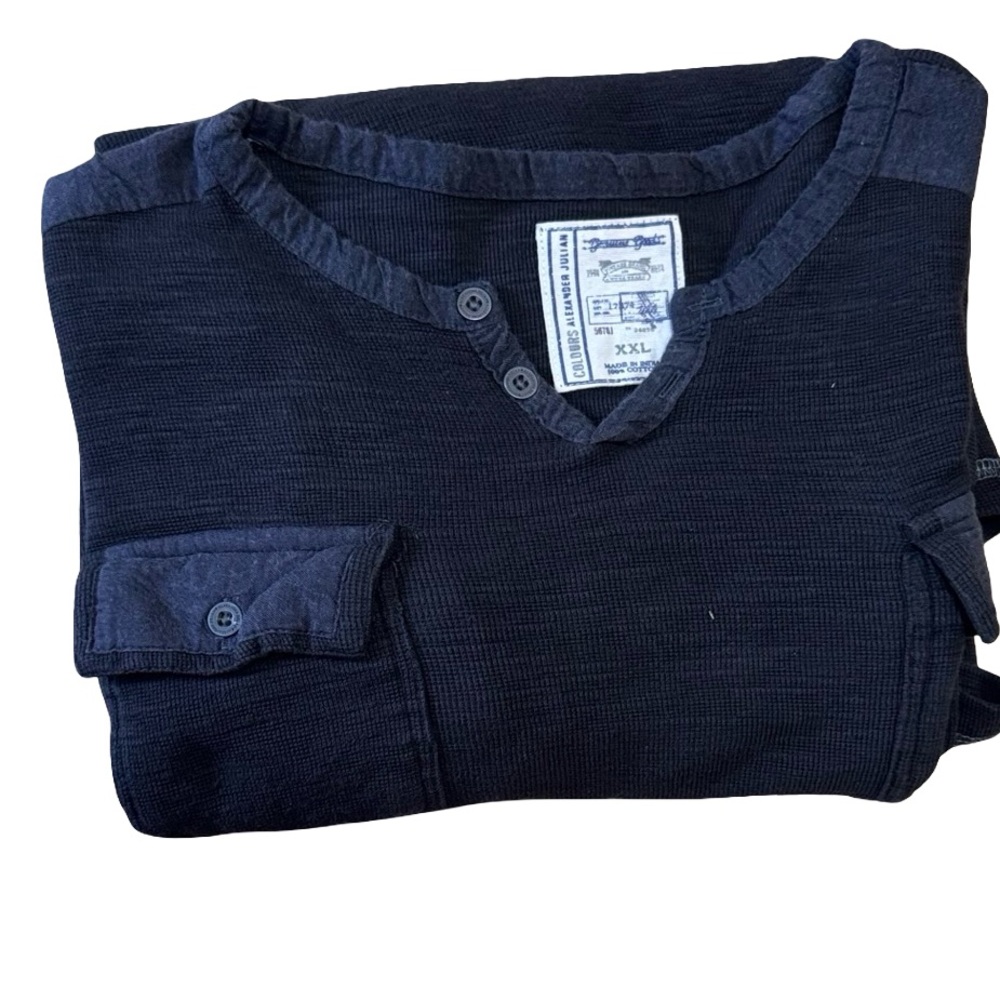 Alexander Julian Dark Long Sleeve Henley XXL Classic Men’s Casual Shirt